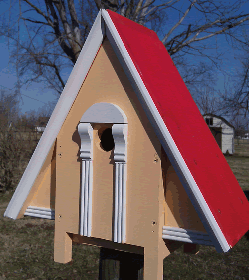 Bird Houses by Mark Lattice Roof Birdhouse