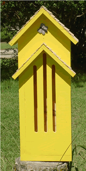 Thached Roof Butterfly House - Yellow