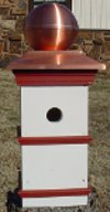 Colonial Style Bird House with Faux Copper Dome Roof