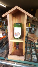 Wine Bottle Bird Feeder