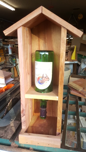 Cedar Wine Bottle Feeder