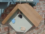 Wren birdhouse with cedar roof