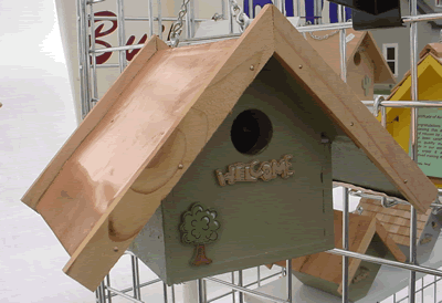 Wren Birdhouse, Garden, Hunter Green, Copper Roof